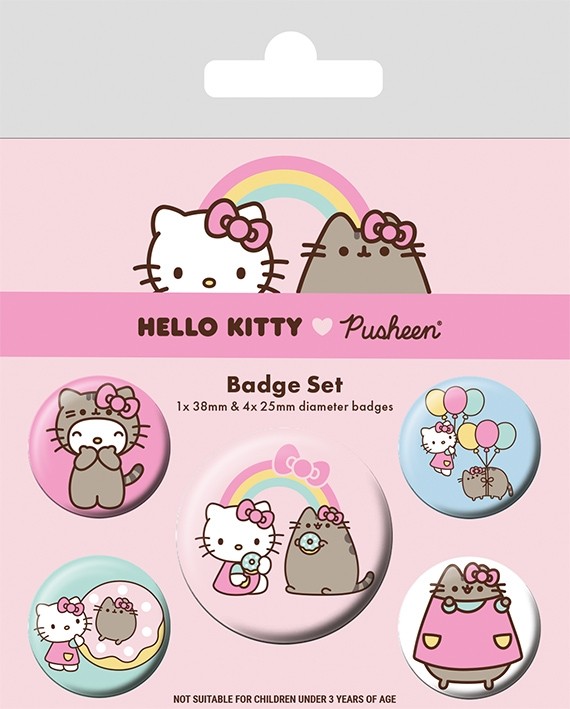Hello Kitty x Pusheen Collaboration Badge Pack
