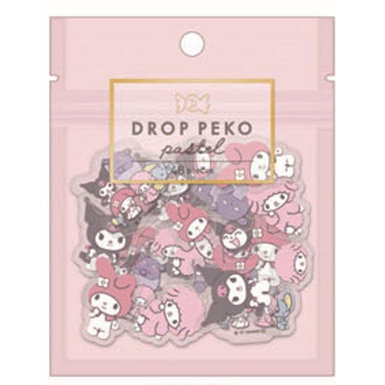 Sanrio My Melody Drop Peko Pastel Pink Stickers