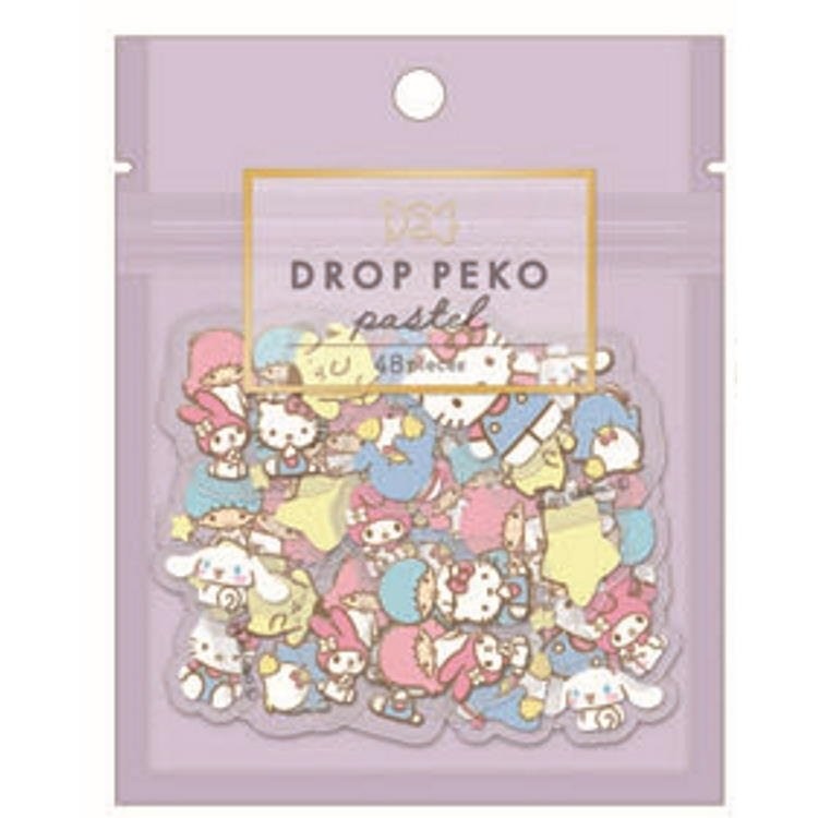 Sanrio Characters Drop Peko Pastel Purple Stickers