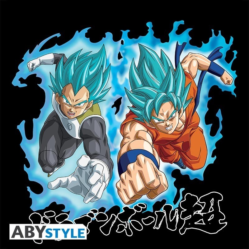 T-SHIRT DRAGON BALL SUPER - "Goku & Vegeta SS Blue" Medium