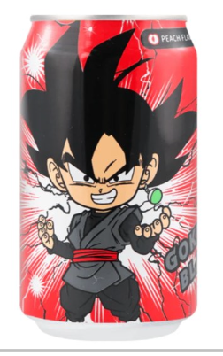 Dragon Ball Super YHB Ocean Bomb Goku Black Peach Flavour Soda 330ml