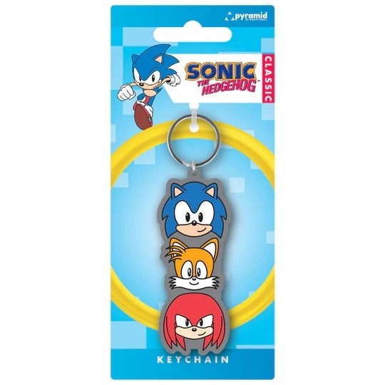 Sonic The Hedgehog - Rubber Keychain - Trio Stack