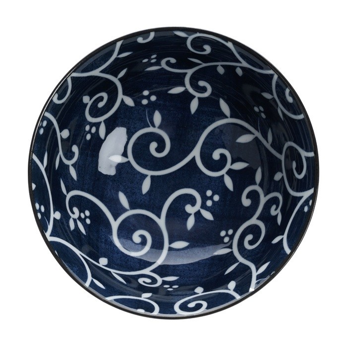 Tokyo Blue Mixed Bowls Ramen Karakusa 18x9cm 1000ml