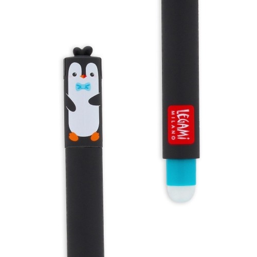 Legami Erasable Pen - Penguin - Turquoise