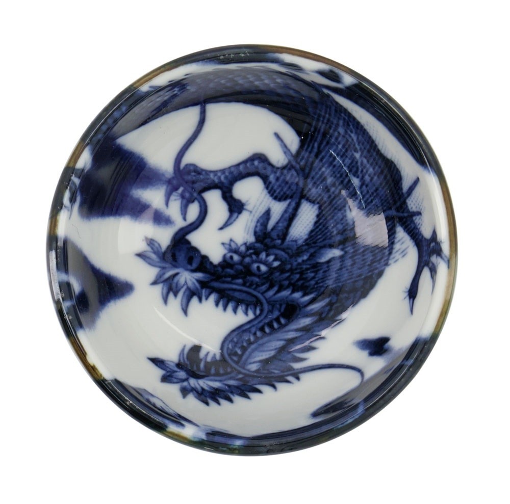 Japonism Dragon Dish Blue 8.7x3.7cm 95ml