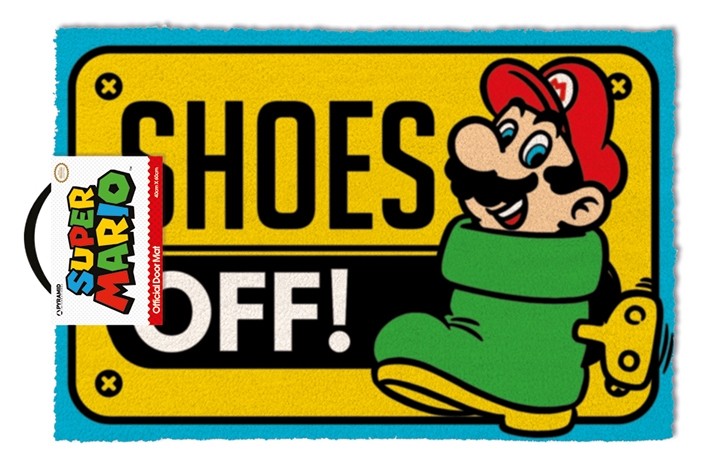 Super Mario - Doormat - Shoes Off 