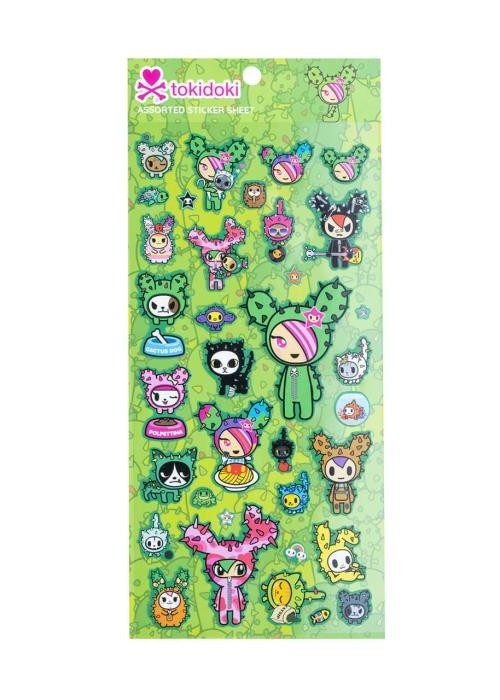 tokidoki Sticker Sheet Green Cactus Friends 1