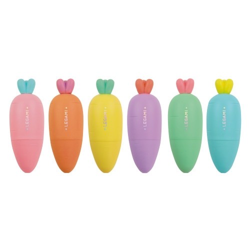 Legami Carrate Team - Set of 6 Mini Highlighters