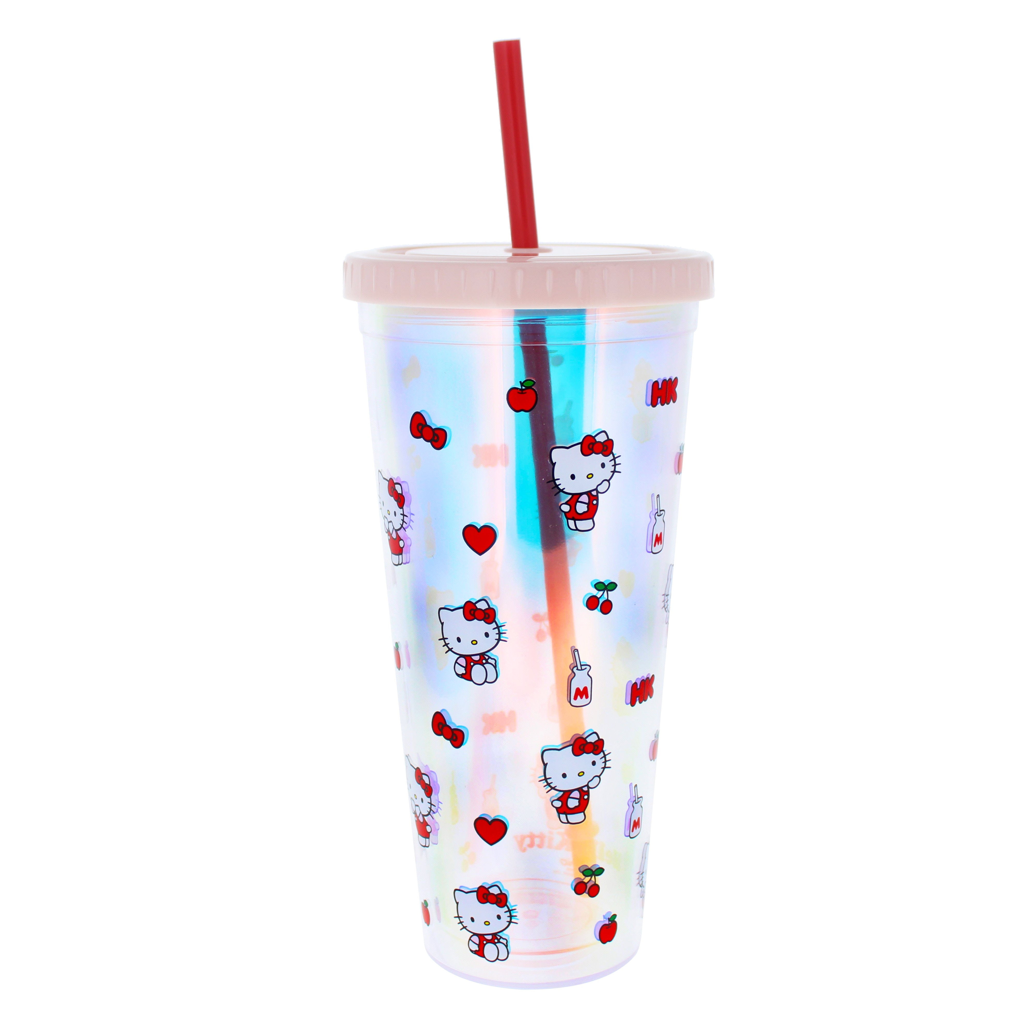 Sanrio Hello Kitty Pretty in Pink - Beaker and Straw