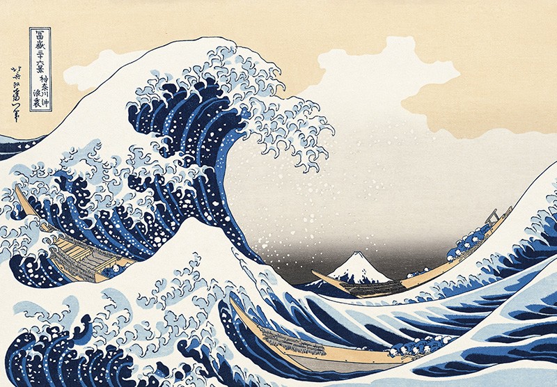 The Great Wave off Kanagawa Japanese Woodblock Print Ukiyo-e by Hokusai Medium 8x6 Inches Photo Print on a Mount