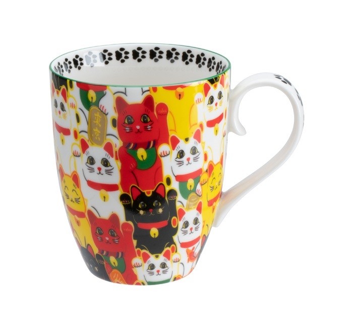 Maneki Neko - Kawaii Lucky Cat Mug W/Giftbox Multi Cat