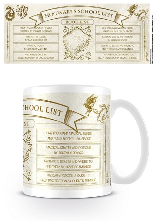 Harry Potter - Mug 315 ml - Hogwarts School List Books