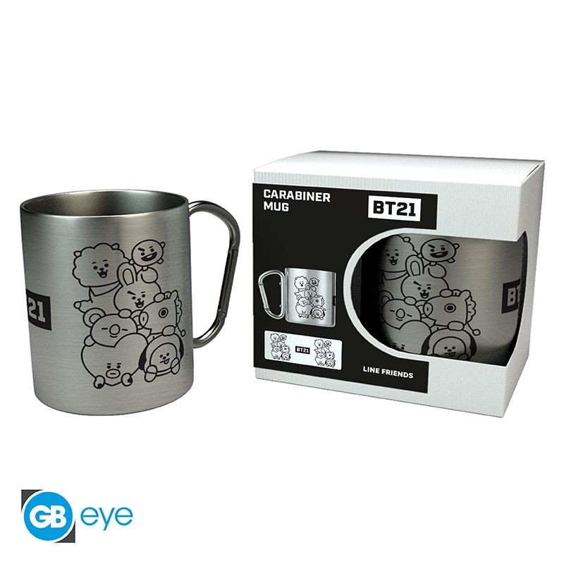 BT21 - Mug - 235 ml - Mug Carabiner -  Pile up