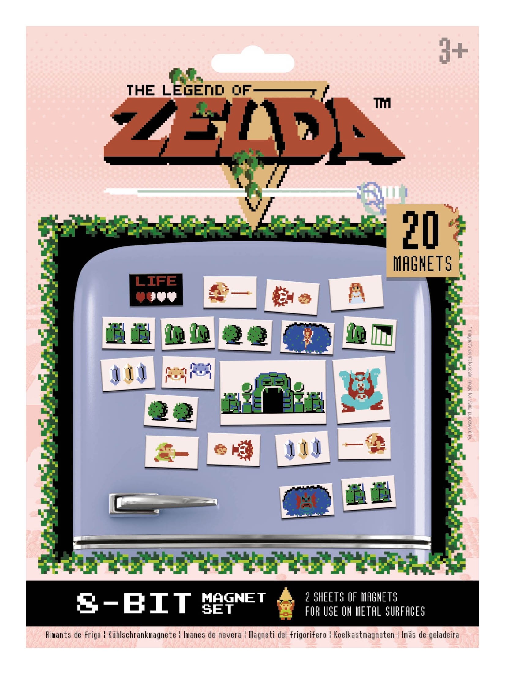 The Legend of Zelda (Retro) Magnet Set