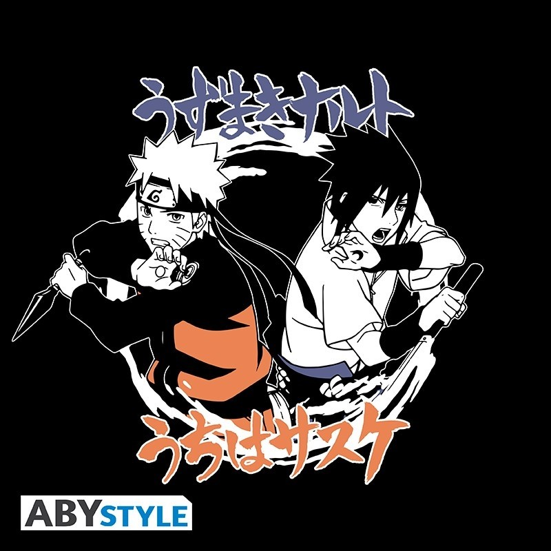 T-SHIRT Nartuto Shippuden - "Naruto & Sasuke" Medium