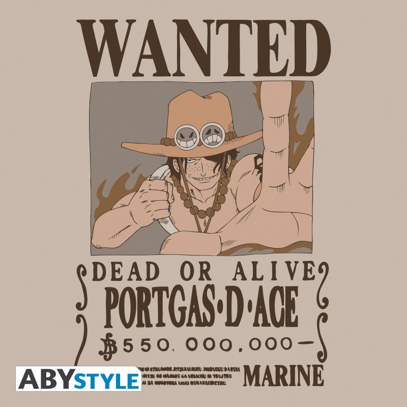 T-SHIRT ONE PIECE "Wanted Ace" Medium