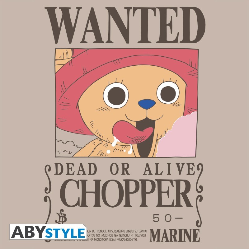 T-SHIRT ONE PIECE "Wanted Chopper" Large