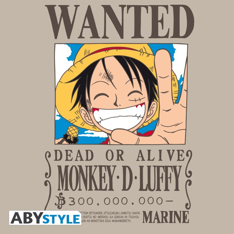 T-SHIRT ONE PIECE "Wanted Luffy" Medium