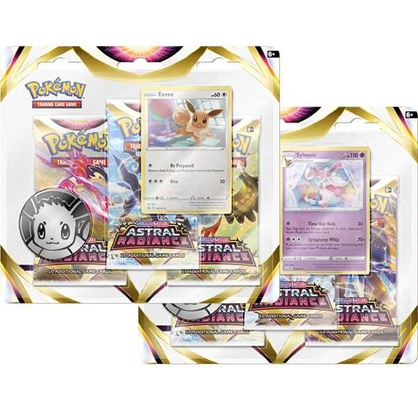 Pokémon TCG: Sword & Shield Astral Radiance 3-Pack Booster (Evee or Sylveon at Random)