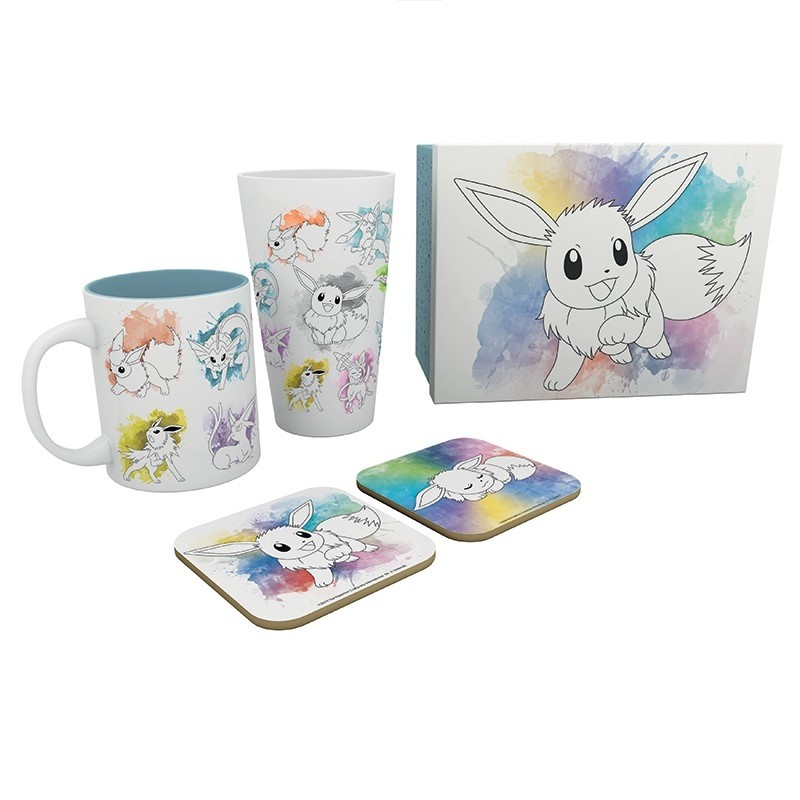 Pokémon - Gift Set - Glass XXL + Mug + 2 Coasters Eevee