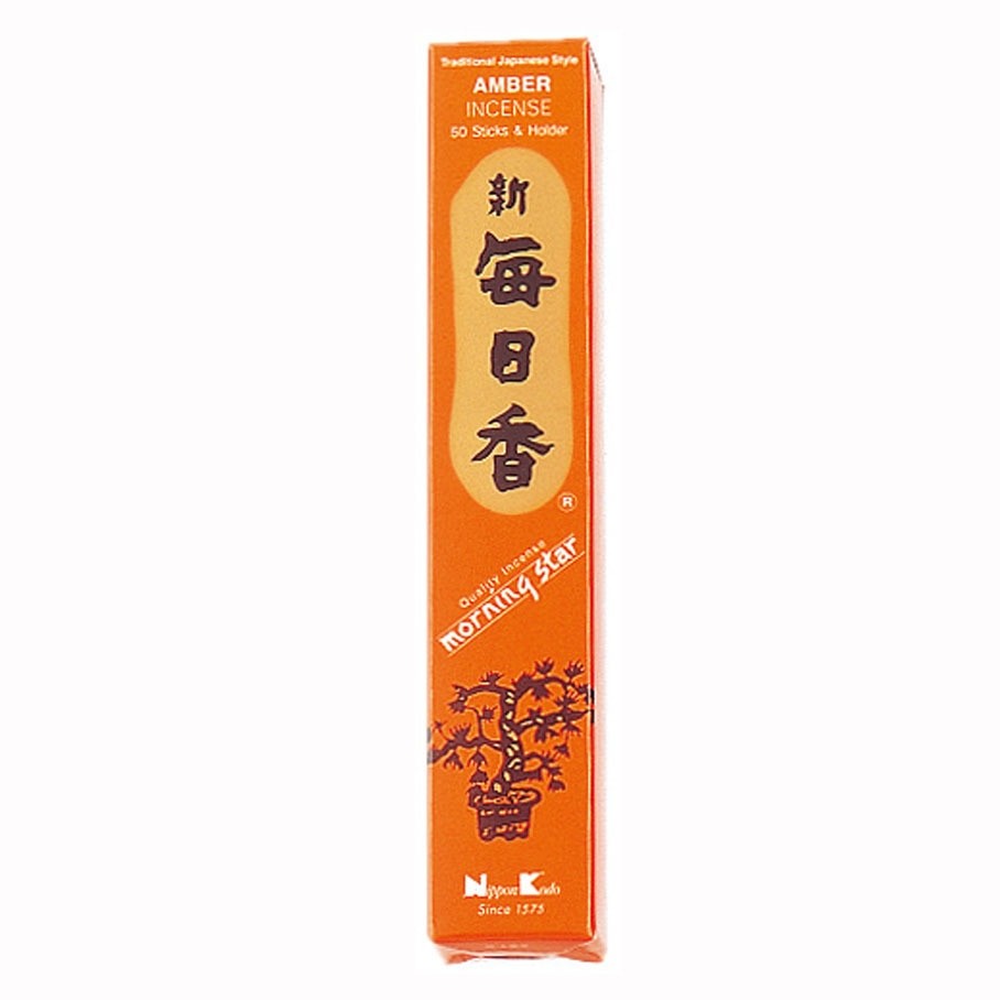 Nippon Kodo - Morning Star - Amber - 50 Incense Sticks & Holder