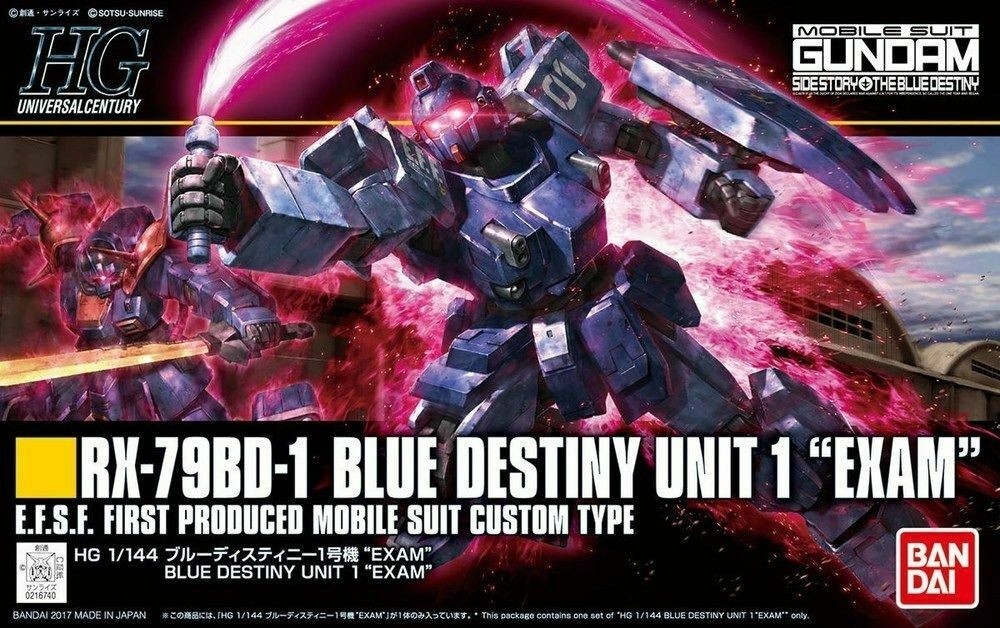 HGUC RX-79BD-1 BLUE DESTINY UNIT 1 "EXAM" 1/144 - GUNPLA