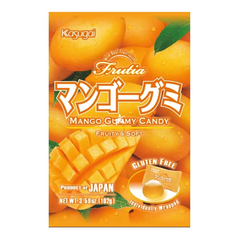 Kasugai Frutia Mango Gummy Candy 102g 1