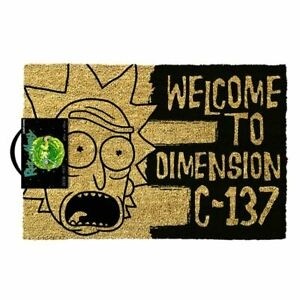 Rick and Morty - Doormat - Dimension C-137 Black