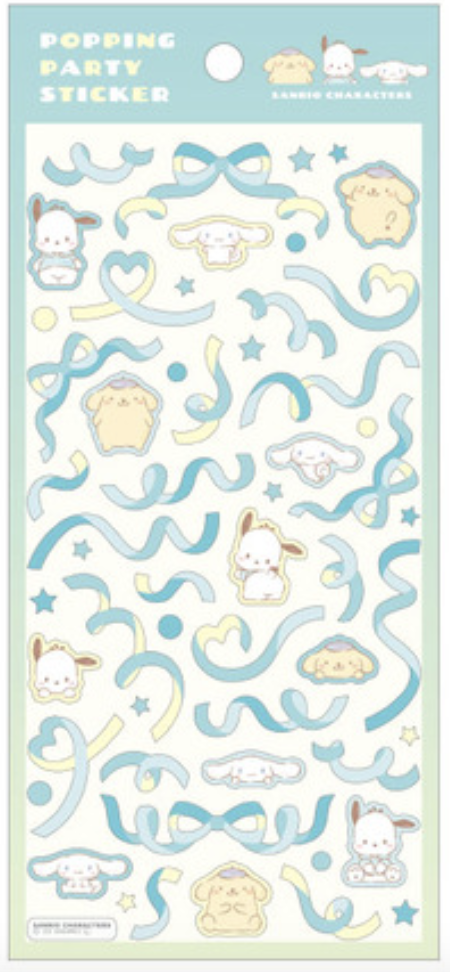 Sanrio Popping Party Sticker Sanrio Characters Pruritic Mint