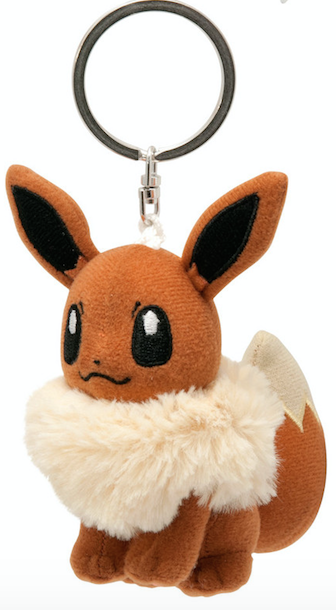 Pokemon Eevee Clip-on Plush Keychain