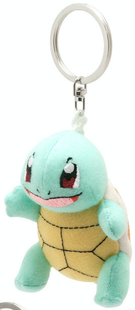 Pokemon Squirtle Clip-on Plush Keychain