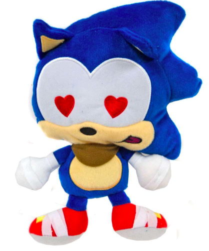 Sonic Boom - Big Head Sonic Heart Plush (Small)