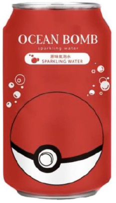 Pokemon YHB Ocean Bomb Pokeball Sparkling Water Flavour Soda