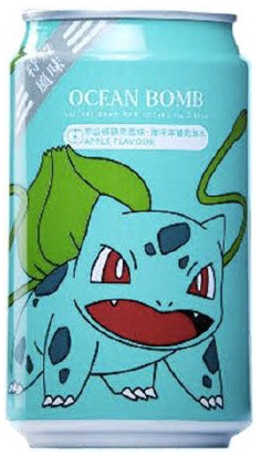 Pokemon YHB Ocean Bomb Bulbasaur Apple Flavour Soda