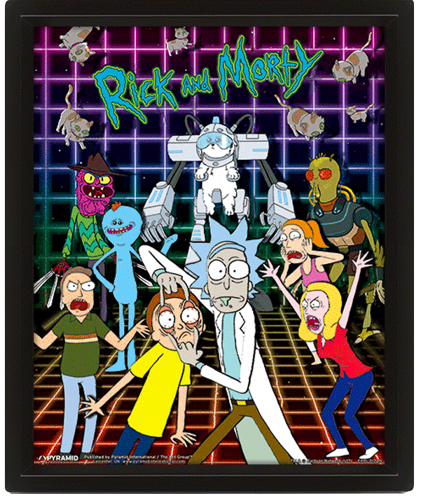 Rick and Morty - Characters Grid 3D Lenticular Poster