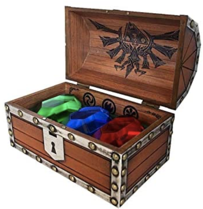 The Legend of Zelda Paperweight 3-Pack Rupee Chest
