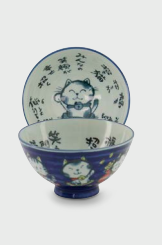 Kawaii Cat Tayo Bowl 11.5x6.2cm 300ml Blue