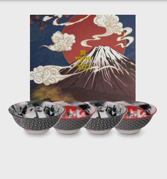 Kabuki Bowl Set 4pcs 14.8x7cm 550ml