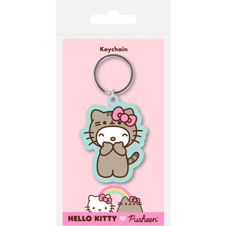 Pusheen x Hello Kitty - Keychain "Dress Up"