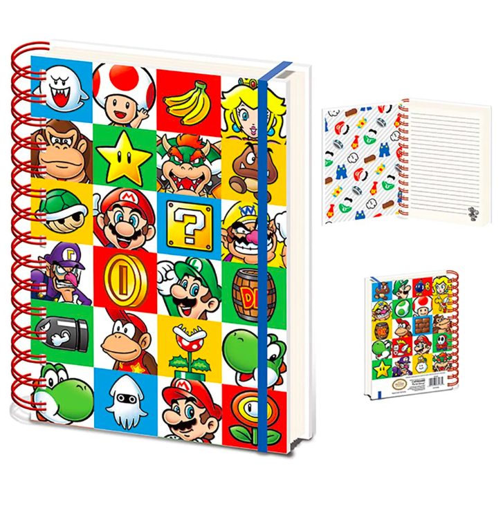 Nintendo - Super Mario (Colour Block) A5 Notebook