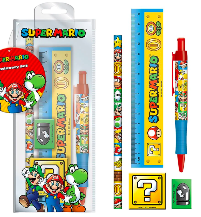 Nintendo - Super Mario Stationary Set - Colour Block