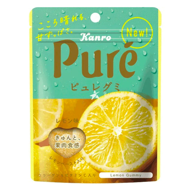 Kanro - Puré Gummy: Lemon Flavour 56g