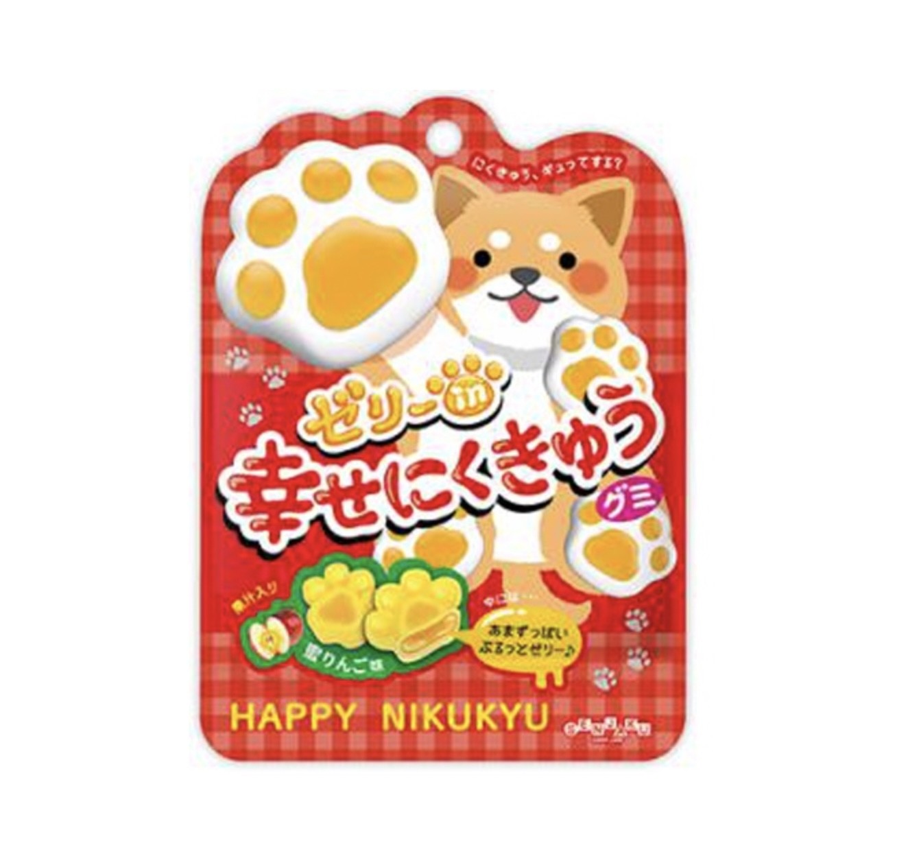Senjakuame Jelly-in Happy Nikukyu Gummy: Apple flavour 30g