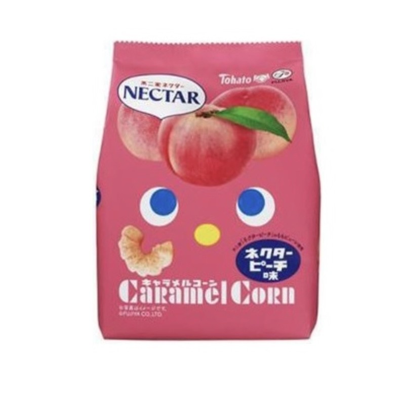 Tohato Caramel Corn: Nectar Peach Flavour 68g