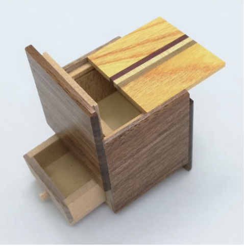 2 SUN CUBE 4 STEPS WITH DRAWER NATURAL WOOD