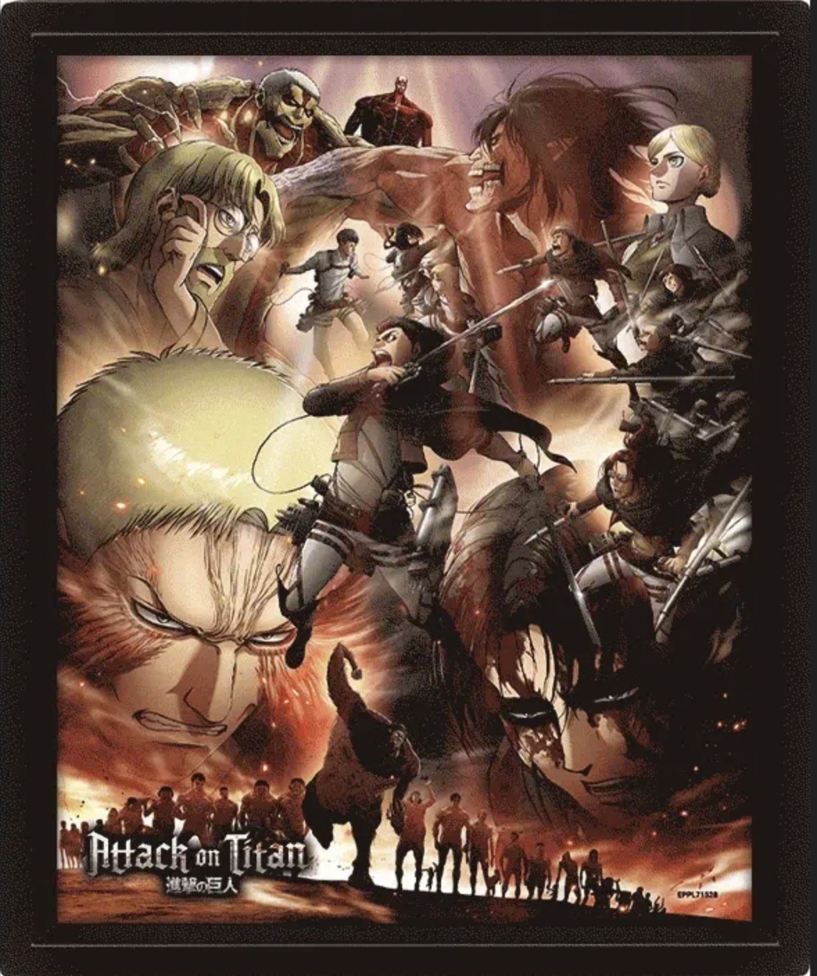 Attack On Titan S3 - 3D Lenticular Poster Epic Struggle