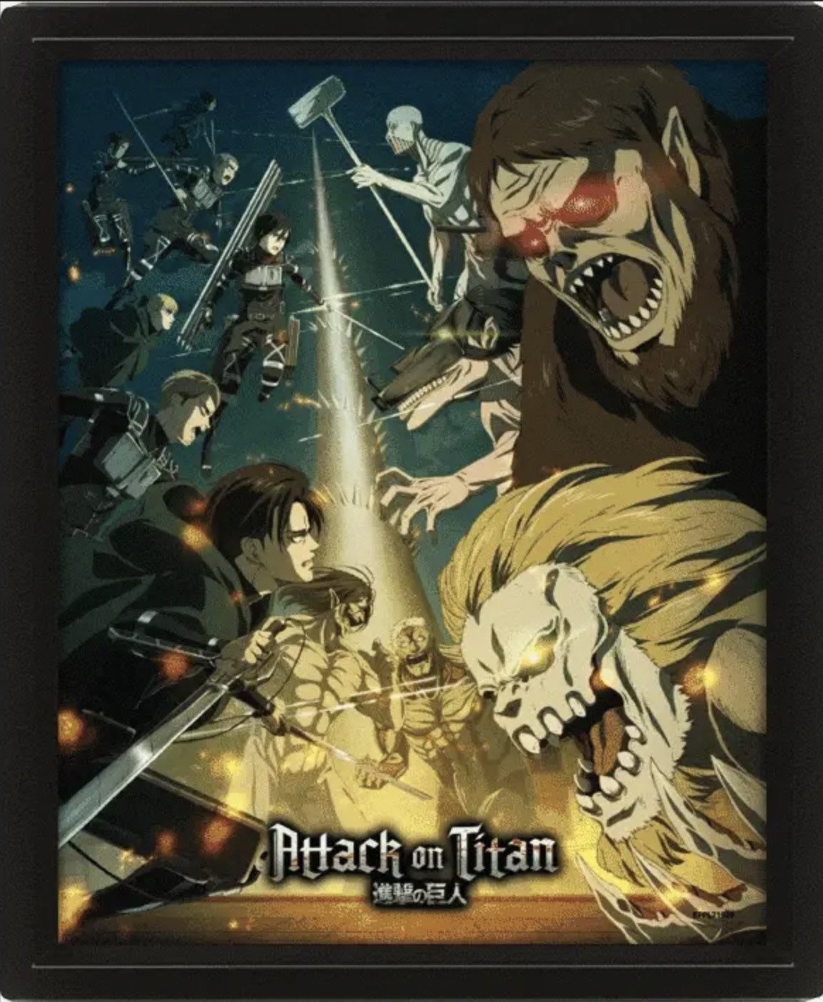 Attack On Titan S4 - 3D Lenticular Poster Special Ops Squad Vs Titans