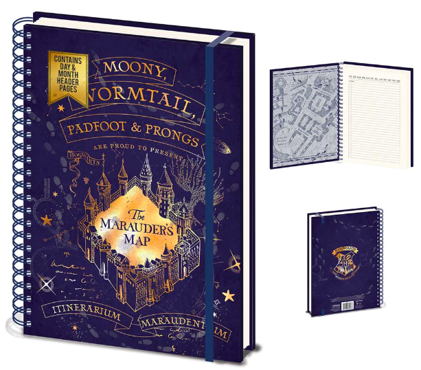 Harry Potter - A5 Wiro Notebook - Marauders Map