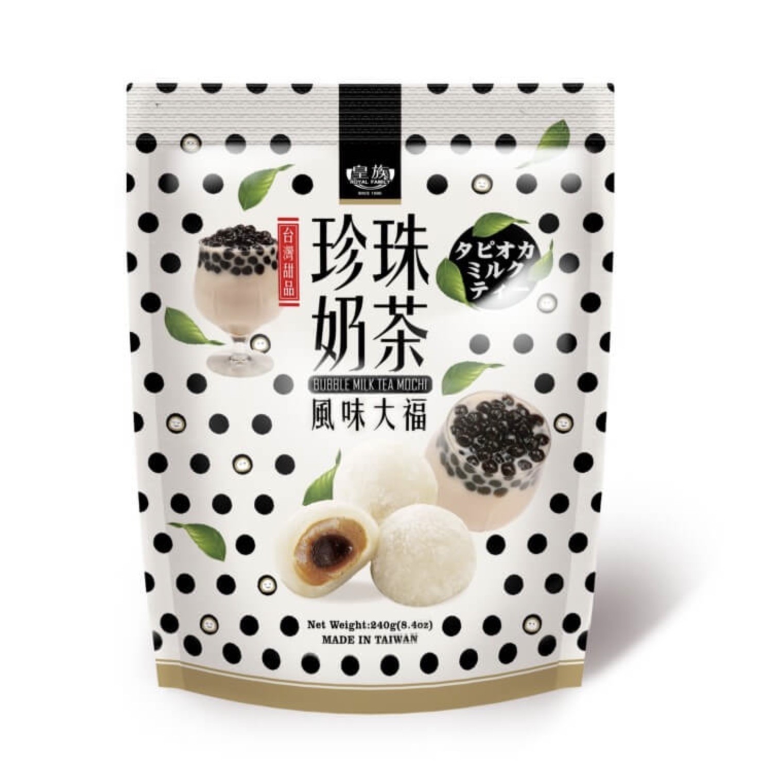 Royal Family Bubble Milk Tea Flavour Mochi 240g