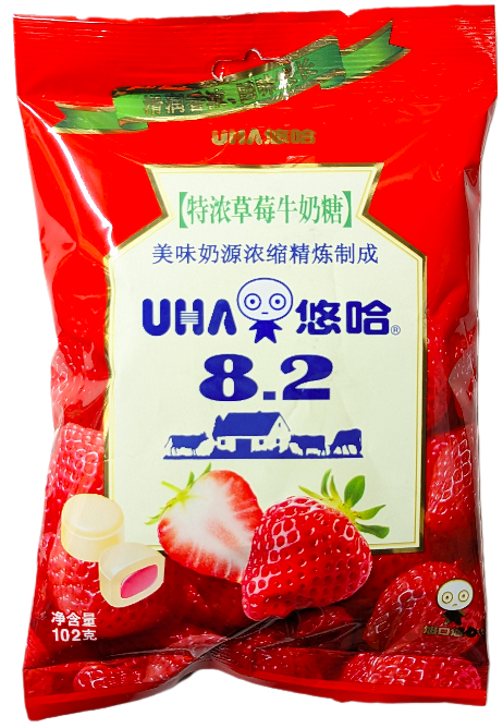 UHA Tokuno Strawberry Milk Candy 102g